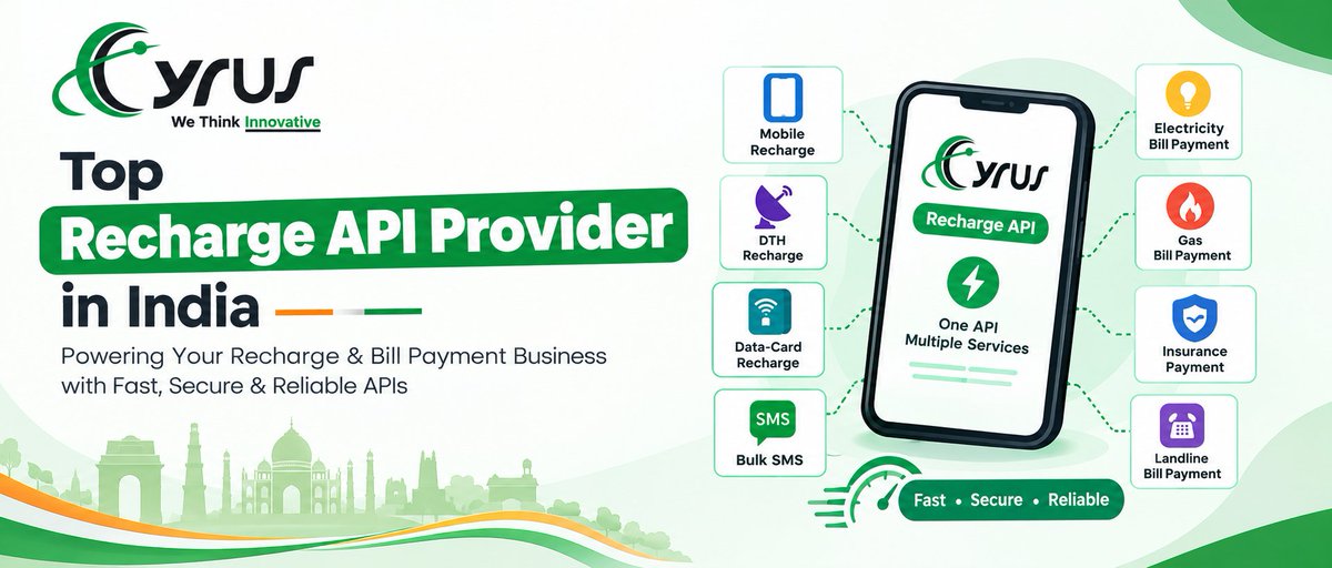 cymlmsoftware's tweet photo. Cyrus Recharge Solutions is the top Mobile Recharge API Provider in India, Cyrus offers the cutting-edge &amp; quick Multi Recharge API to promote your Recharge Business. 

Visit: https://t.co/Mtkx5UMzJQ

#CyrusRecharge #RechargeAPI https://t.co/MLprc6jsen