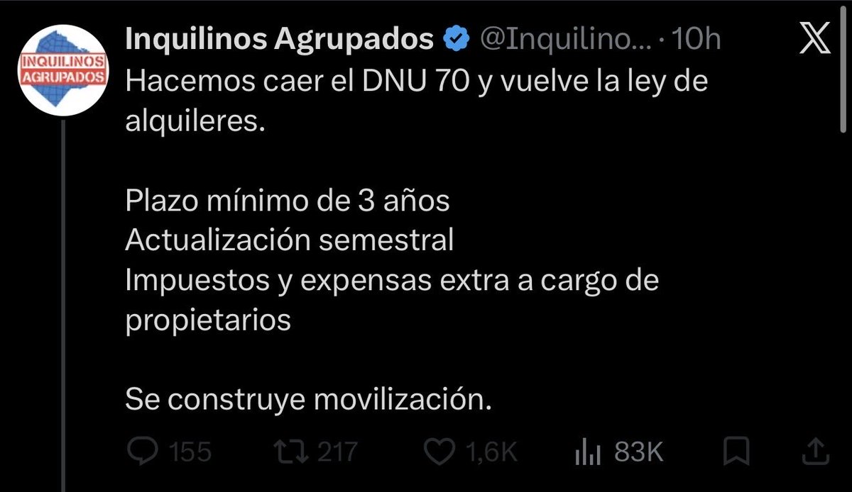 argypotencia's tweet photo. Estas lacras inmundas quieren destruir el mercado de alquileres de nuevo. Son inmunes a la evidencia que bajaron los precios de los alquileres y que subió la oferta. Realmente, no existe peor agrupación que la de estos delicuentes agrupados. https://t.co/mm4wPSA9RI