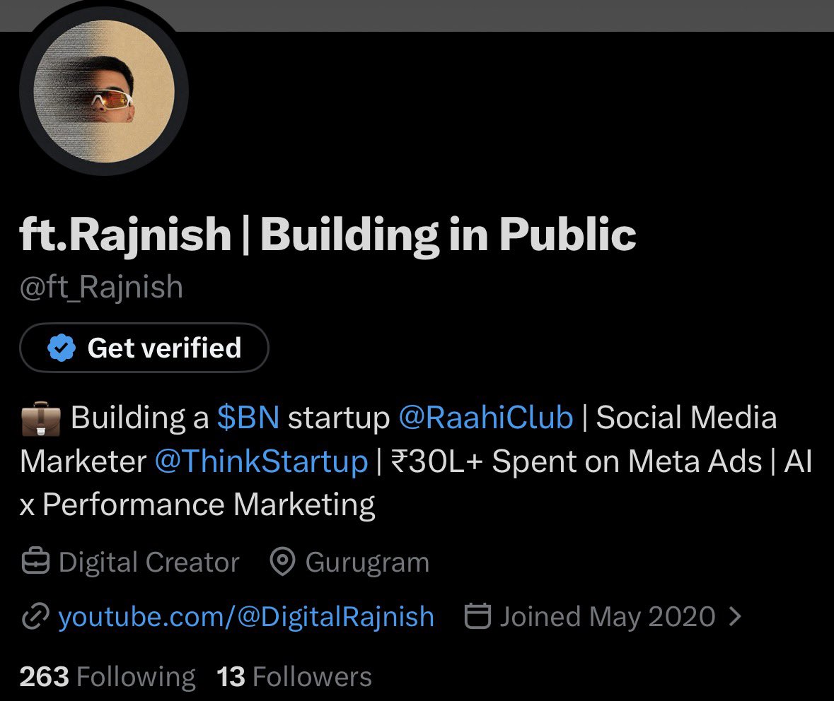 ft_Rajnish's tweet photo. Hi, I'm new to X! Let's connect. https://t.co/u4K9aYhdlw