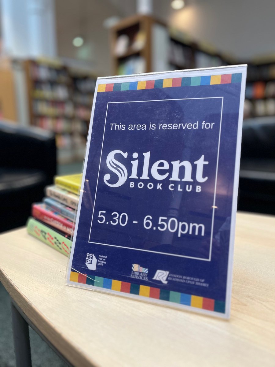RichmondLibs's tweet photo. Make time for quiet joy at Silent Book Club. Bring your own book, or choose one from the library, then settle in for an hour of quiet reading. 
 
📅 Wednesday 7 October
🕠 17:30-18:50
📍 Richmond Library
🎟 Free, no booking required
 
More information: https://t.co/F68t7OjOVm https://t.co/K7yI4d8MoR