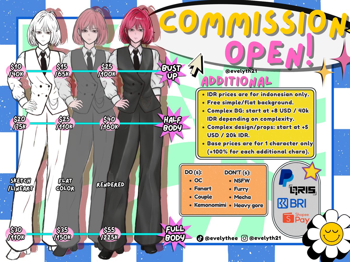 evelythh's tweet photo. 🌷 COMMISSION OPEN🌷✨ 
[RT &amp; likes are appreciated!]

Open for local &amp; international commissions! (⁠◕⁠ᴗ⁠◕⁠✿⁠)
Feel free to DM me for questions or inquiries!

#CommissionOpen #Art #ArtCommission #ArtistOnTwitter https://t.co/4v7VYPfKuI