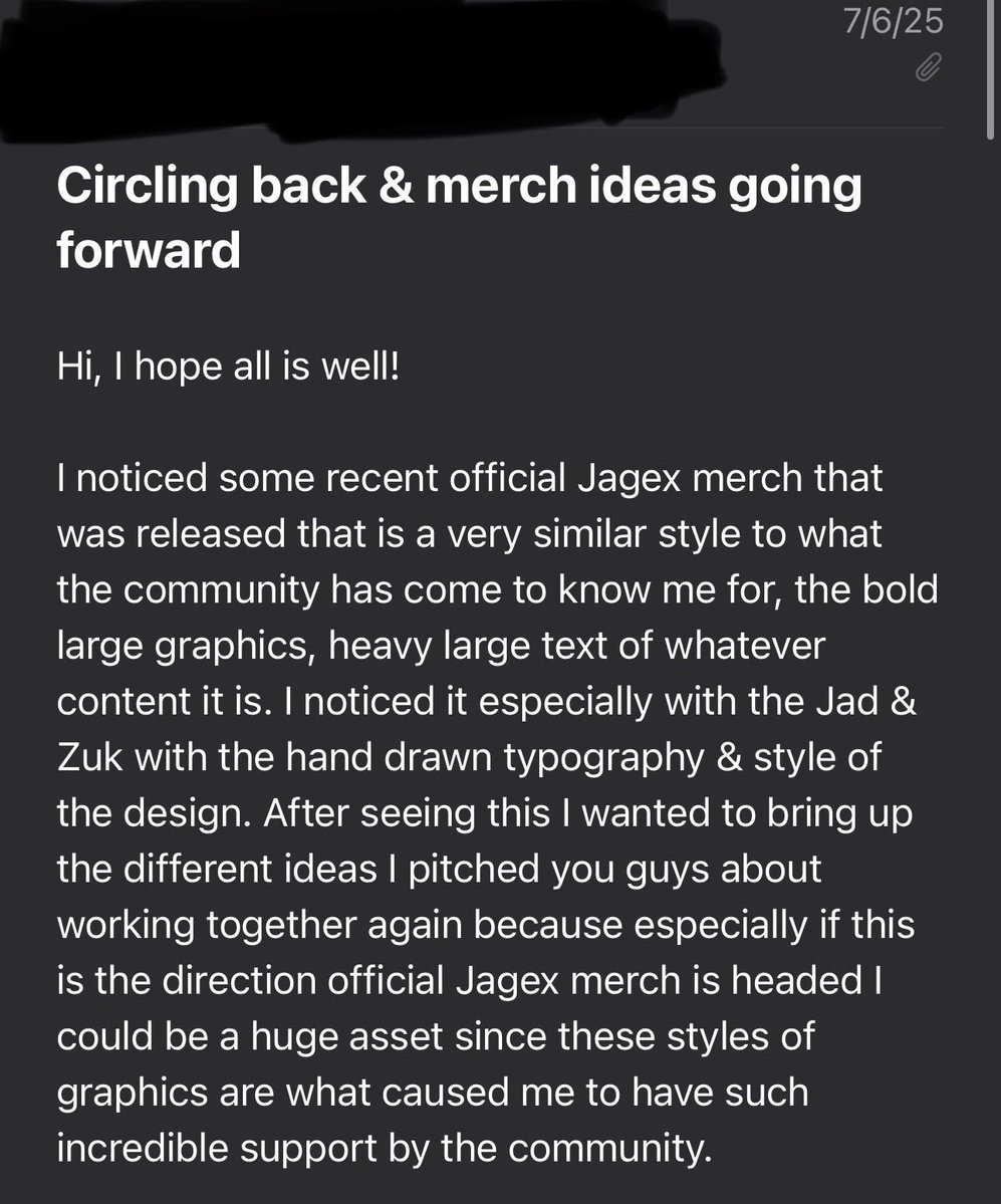 mitchiefox's tweet photo. Shortly after I did a merch collab with @OldSchoolRS they started running merch replicating the style I was known for instead of working with me again. I never said anything publicly but reached out privately about it multiple times kindly pointing it out and saying if they liked my style I’d love to work with them again & had no success of a real reply. Recently I saw with their @RuneFest merch that they have completely ripped another creators design who had also been reaching out for months trying to work with them. And now with their most recent collab with @100Thieves was ai slop merch that the posts of have now been deleted after being called out. It is incredibly frustrating to see this be a continued thing from a company who seems to support a lot of creators but is ripping designs from artists and using ai instead of working with the countless extremely talented artists in this community. I held my tongue when it was just something that happened to me but seeing it be an ongoing thing is incredibly disappointing to say the least.