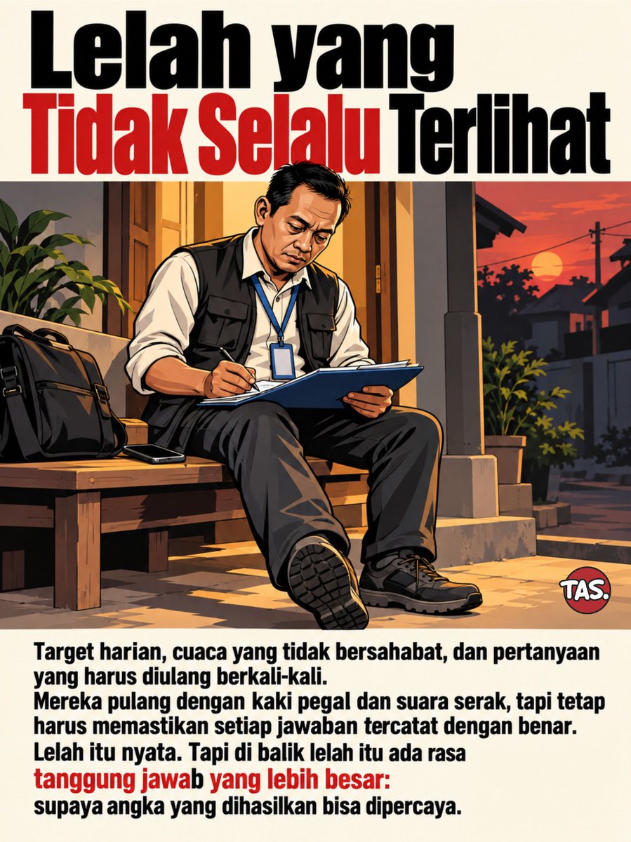 vilowra's tweet photo. Pernahkah pintu Anda diketuk? Di balik angka Sensus Ekonomi 2026, tersimpan perjuangan "Lelah yang Tidak Selalu Terlihat" dari para petugas kami di lapangan. Yuk, permudah tugas mereka. @bps_statistics 

DEWTEE SECRET AREA #AKUYUFANIST SPAC8 ASHTA GOERS KHEMJIRA IS COMING BACK https://t.co/3heNSdBmUQ