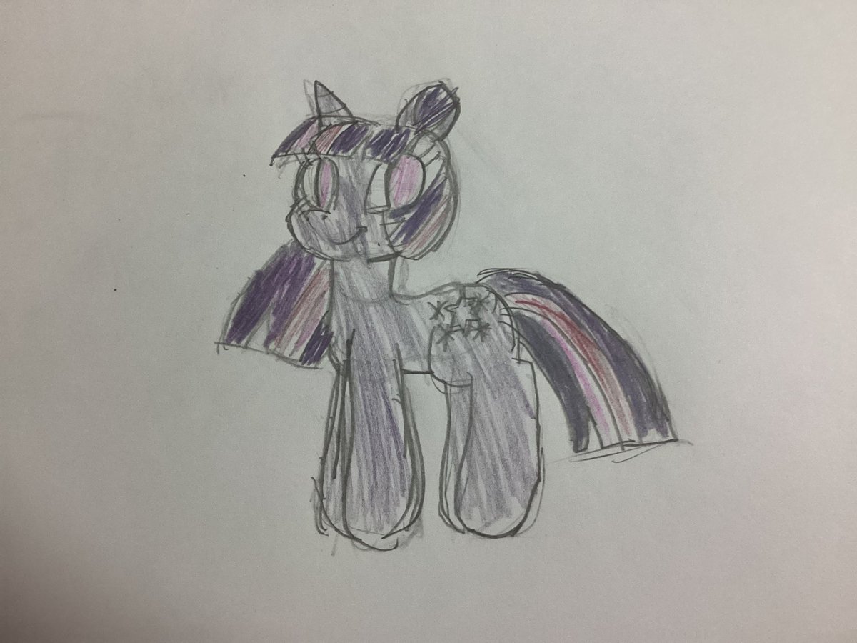 SparklySeaz's tweet photo. Stuff’s been hard mentally lately so I drew a Twilight from memory in my new Sketchbook 
#MLP #TwilightSparkle https://t.co/l74CNisLbo