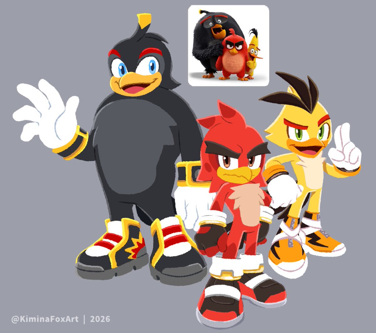 KiminaFoxArt's tweet photo. Sonic The Hedgehog X The Angry Birds Movie 🔥
Bomb &amp; Red &amp; Chunk The Birds

#Sonicthehedgehog #AngryBirdsMovie #sonicstyle https://t.co/0AOdOB5pb9