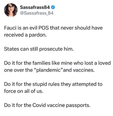 AK2MX2K's tweet photo. My brother who was 50, in good shape, active and never had heart trouble; out of nowhere died of a massive heart attack after having taken the vaccine and boosters.
Believing the MSM shouldn't have been a death sentence.
Do you believe one of your friends or relatives were killed by the Plandemic?