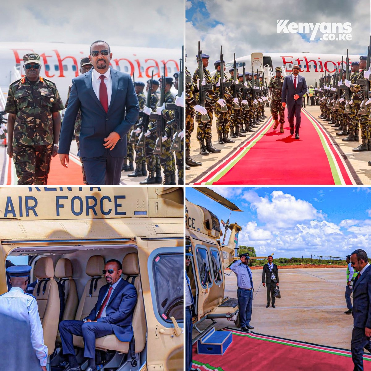 Kenyans's tweet photo. PM Abiy Ahmed in Lamu for the groundbreaking ceremony of Dangote East Africa Petroleum Refinery https://t.co/dll9iU67Ym