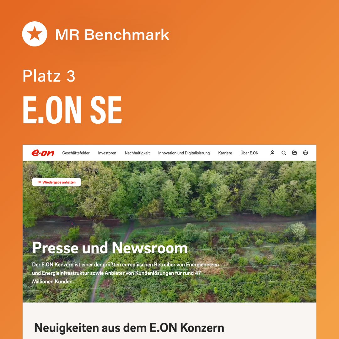 NetFed's tweet photo. Fast jedes Unternehmen erwähnt seine Strategie im Pressebereich. Platz 3 lebt sie tatsächlich durch. Mit E.On. @EON_Presse
 
Wo stehst du? MR Check: https://t.co/h0vxXbqu7X https://t.co/MCy3f5axHA