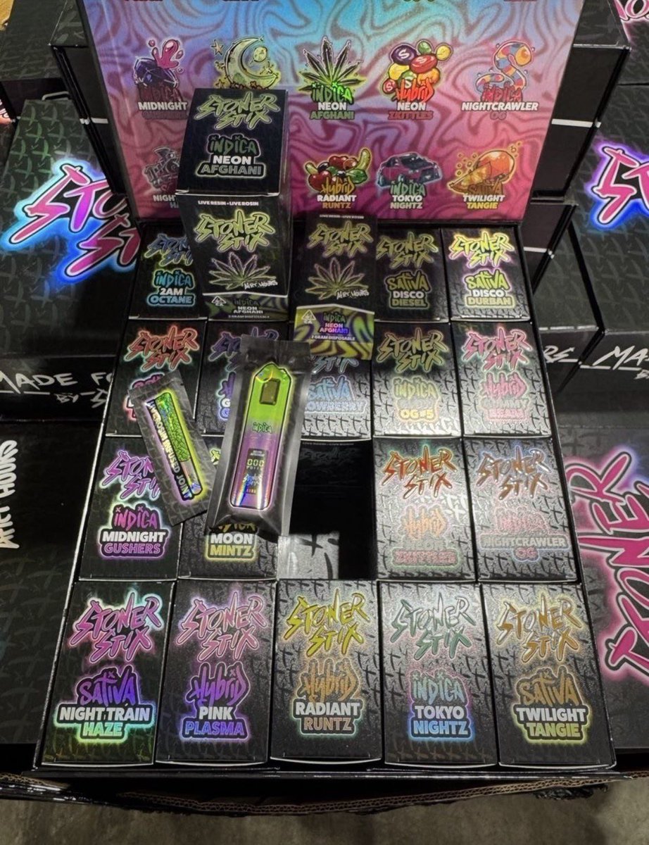 Dcosmickush's tweet photo. Stoner stixx after hours edition flash sale : 
* Each dispo comes with rosin joint 
AVAILABLE IN BIT N BULK 📦
☎️ORDER ON WHATSAPP
+1 (430) 588-6910

NEED SOMETHING ELSE?
SHOP ON MY DISCORD 🏪
https://t.co/RwzZfO1UTa https://t.co/p5ENjyOwis