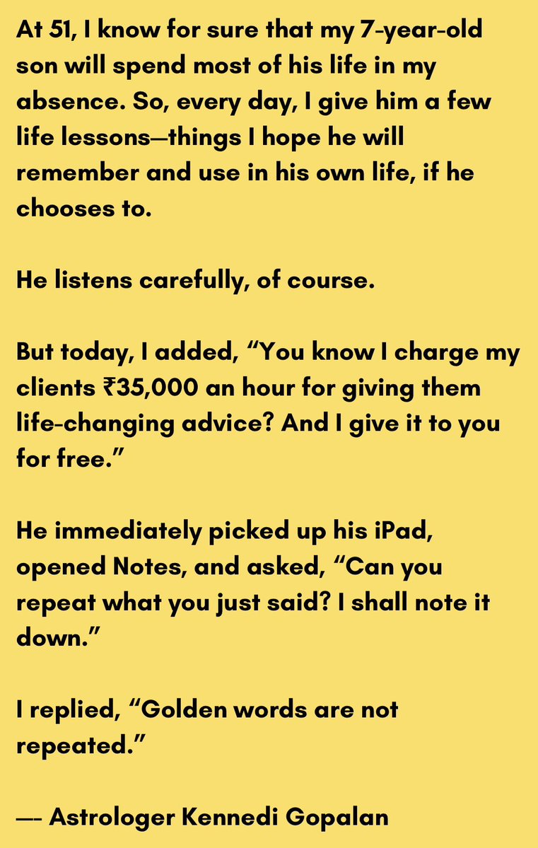 askenni's tweet photo. At 51, I know for sure that my 7-year-old son will spend most of his life in my absence. So, every day, I give him a few life lessons—things I hope he will remember and use in his own life, if he chooses to.

He listens carefully, of course.

But today, I added, “You know I… https://t.co/KUab1r0od4