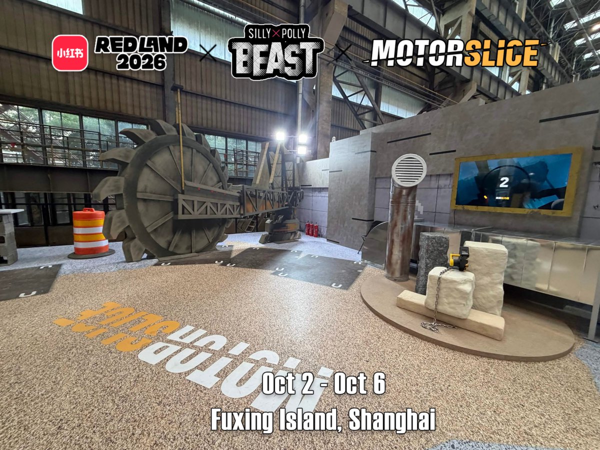 TopHatStudiosEN's tweet photo. Very excited to be collaborating with RedNote (Xiaohongshu) to bring MOTORSLICE and SILLY POLLY BEAST into the real world at REDLAND! Here's some previews of it coming together.

REDLAND runs Oct 2 - 6 in Shanghai! Many thanks to the team for hosting us in a AAA booth! https://t.co/vxNz20fT7F