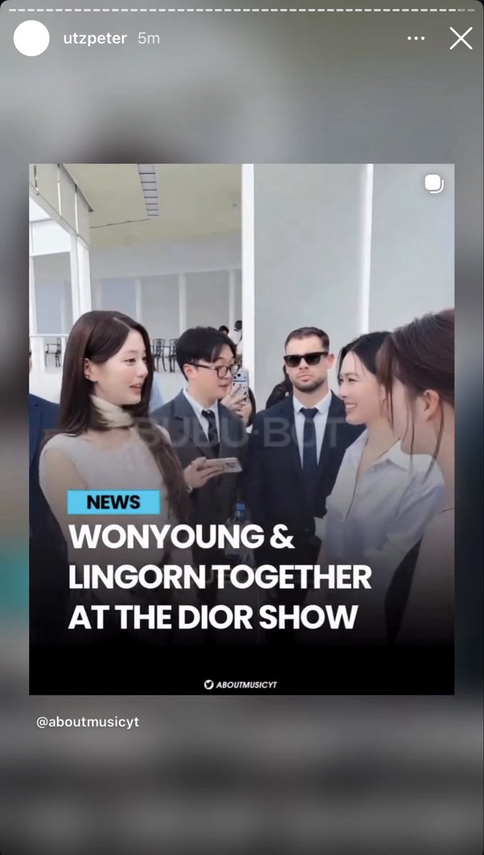 vlrp01's tweet photo. Peter Utz (Dior Global PR Director) reposted LingOrm on his IG story.

LINGORM BA DIOR AT PFW
#DiorSummer27xLingOrm https://t.co/0gZoPLHXor