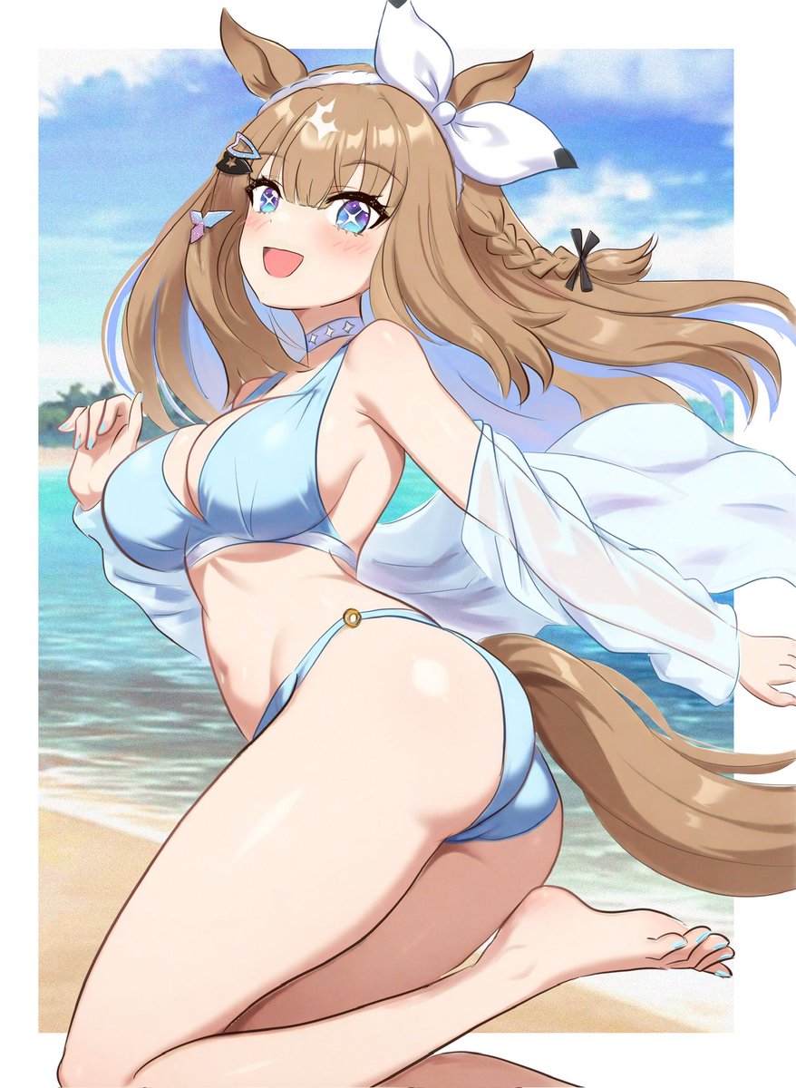 MagBurubon's tweet photo. #今月描いた絵を晒そうㅤ 
夏のアイちゃんでした🏝️ https://t.co/Nm7CWMF5rx