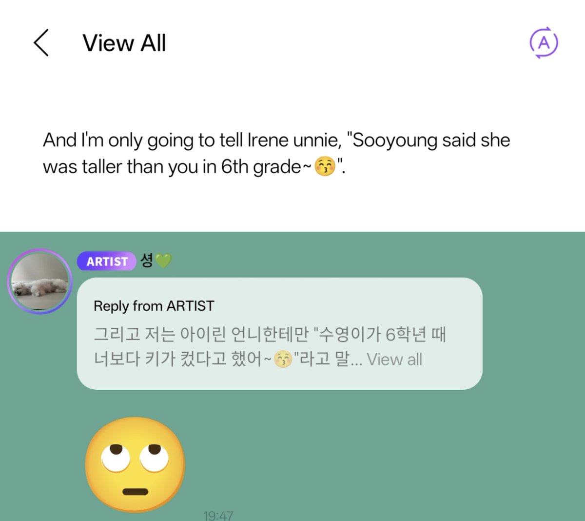 seurrene_'s tweet photo. the reason why wendy is good at singing (joy didn't say that) HAHAHAHAHAHAA 🤣🤣🤣🤣😭😭😭😭😭😭 https://t.co/KdjoaKU8aq
