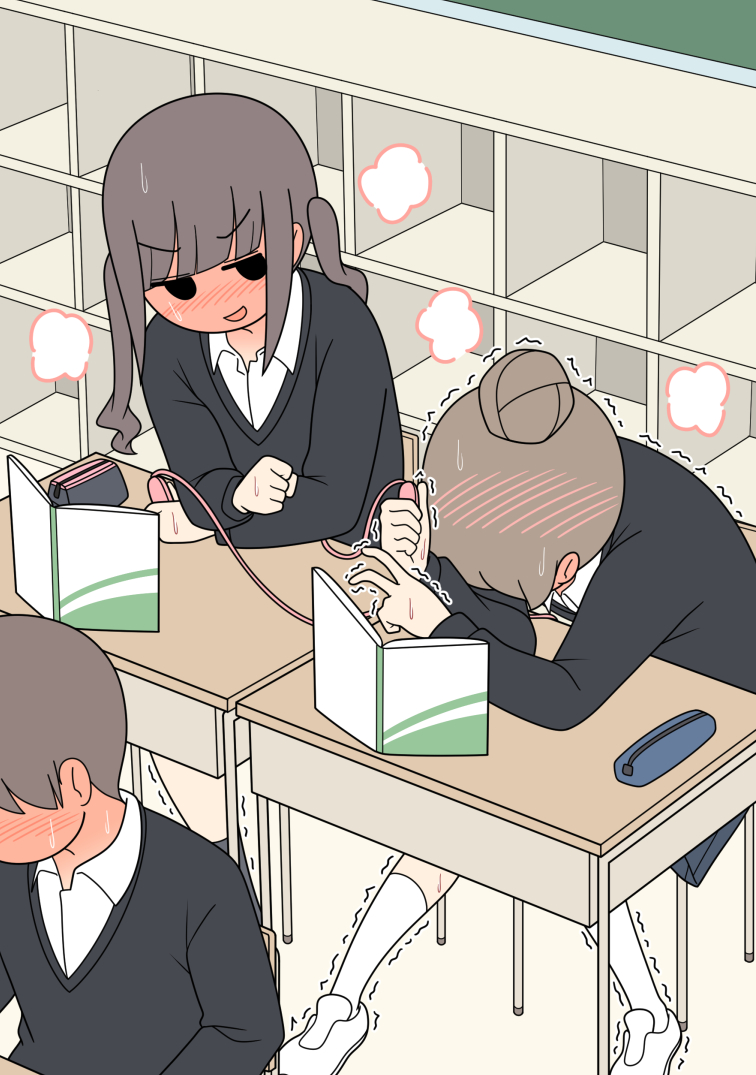 annonanam's tweet photo. 授業中に電流デスマッチをする女の子たち（再掲） https://t.co/DwxhWJrCFY