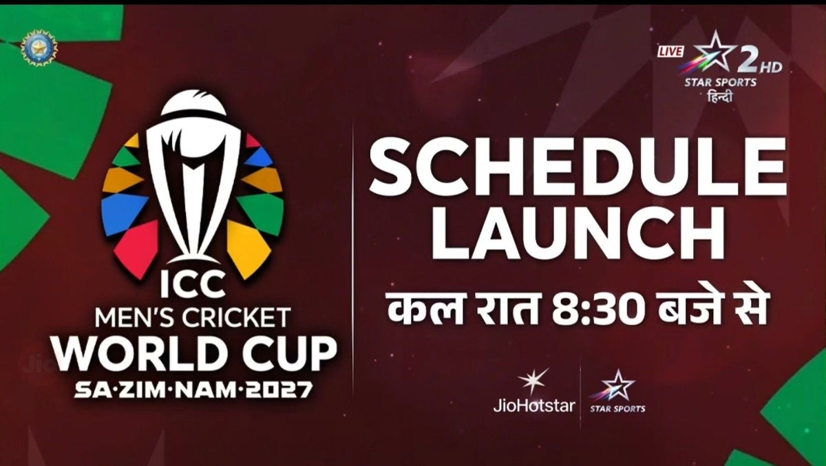 mufaddal_vohra's tweet photo. ICC WORLD CUP SCHEDULE WILL BE RELEASED TOMORROW AT 8.30PM. https://t.co/lYRtS2W1uD