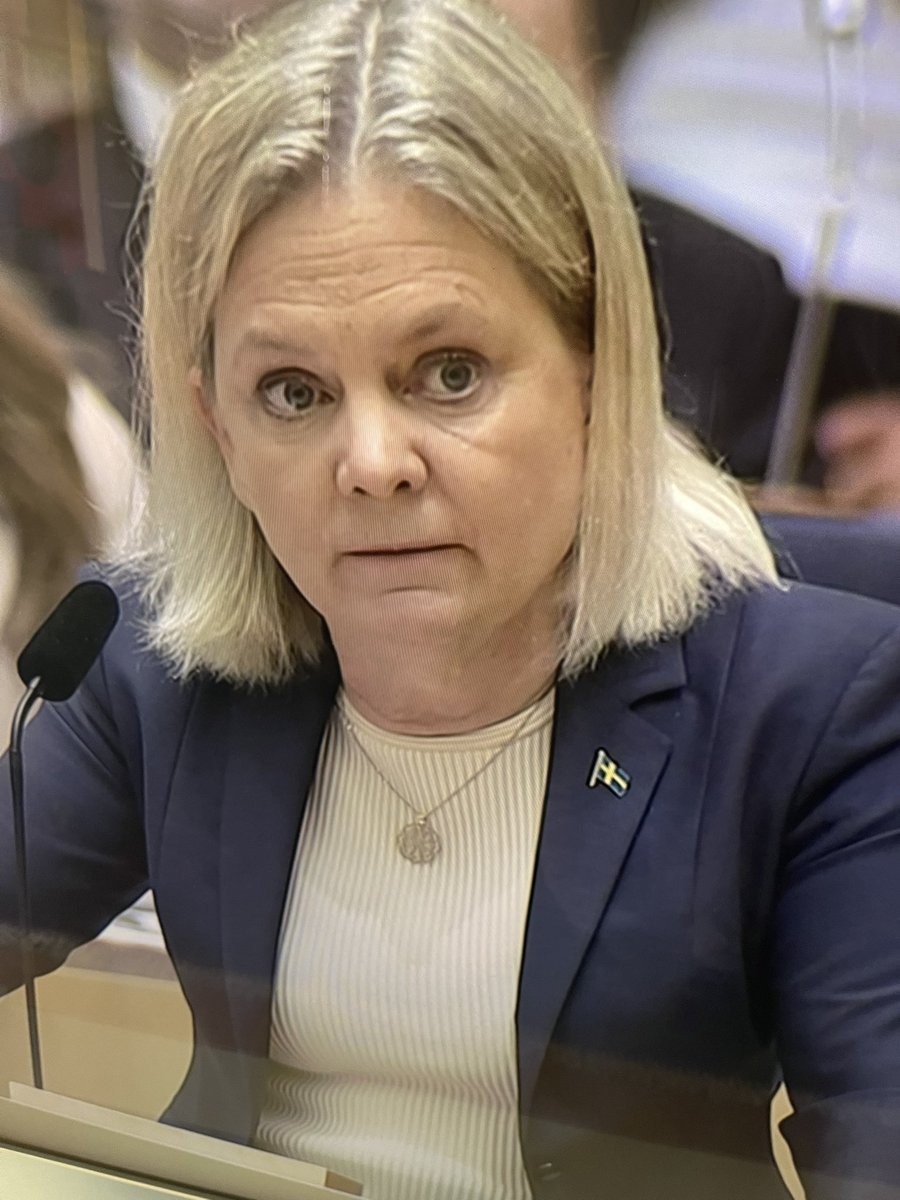 Torbon4's tweet photo. Magdalena är arg. Vänsterpartiet ville ha kvar den populäre och skicklige talmannen @andreasostgote. 
I strid med sossarnas maktambitioner.

Då struntar hon i att försöka bilda regering - med den bisarra förklaringen att V gått över till Tidö. 

Hon är inte mogen uppgiften. https://t.co/q4ggS9rh9j