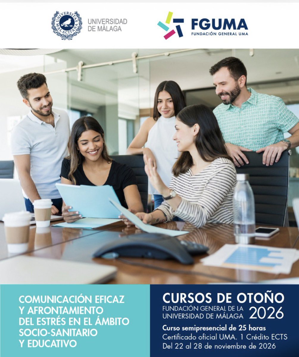 CCSaludUMA's tweet photo. Ya puedes matricularte en los Cursos de otoño de la @fundaciongeneraluma. 
Puedes elegir entre 46 títulos diferentes, aquí os destacamos los relacionados con Salud
Cuándo? En el mes de noviembre. Abiertos a cualquier persona interesada y convalidable por 1 crédito ECTS https://t.co/mcqV7p24Nu