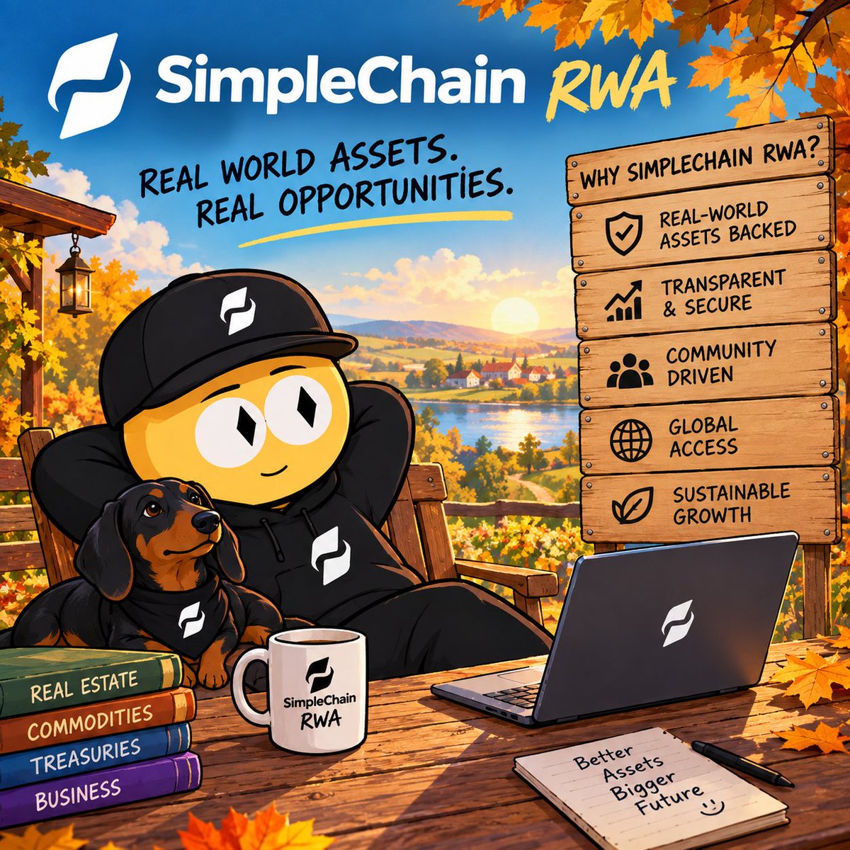 bugan9289's tweet photo. What could be better than autumn coziness, a warm drink, and the peace of mind that comes from knowing your assets are securely protected?
By bridging the real world with blockchain technology, SimpleChain RWA unlocks stable opportunities for everyone.
@SimpleChain_RWA https://t.co/oerZKAw8O2