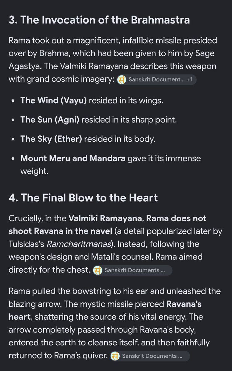 MusicAndHills's tweet photo. What if i Tell you Lord Ram shooting Ravana in Navel destroying stored Nectar..instructed by Vibhishan is not in Valmiki Ramayan ? Valmiki Ramayan describes Ravana Vadh by Brahmastra and it was shot at his heart on instruction of Matali a Celestial Chariator sent by Lord Indra... https://t.co/YJShif9Zwm