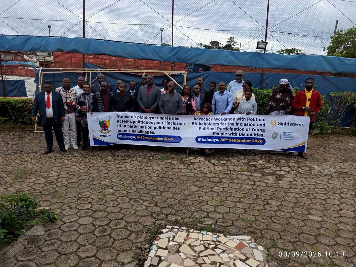 elsanjiale's tweet photo. Plaidoyer ce matin à #Mbalmayo: @Sightsavers, MINAS et partenaires interpellent les partis politiques et ELECAM pour l'inclusion des jeunes handicapés sur les listes en vue des législatives et municipales. "Un droit, pas une faveur"
#Handicap #Elections2026
#ABCInclusion https://t.co/aJECx5UF7G