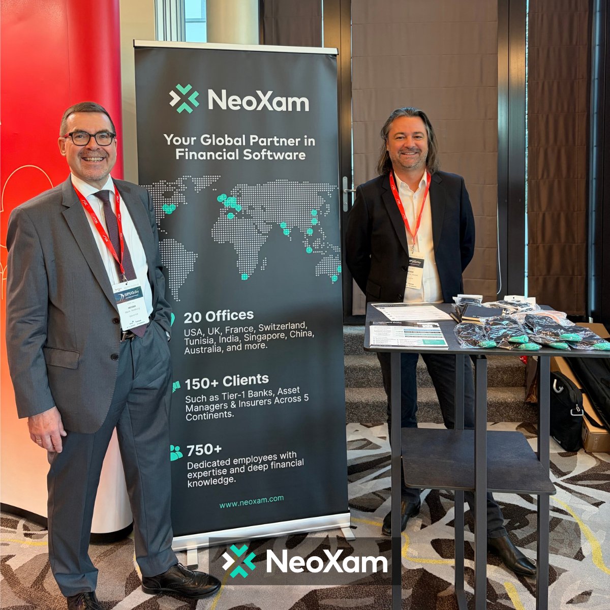 neoxamsoftware's tweet photo. 🇨🇭We're at #SIPUGDay at the @Marriott #Zurich connecting with our network and meeting new faces across Switzerland’s #MarkeData community.
🤝@MarkHembury &amp; Alexandre Ancet are on site, ready to meet you!
💬There’s still time to stop by to learn more about #NeoXam. Come say hello! https://t.co/egoy4xs1zM