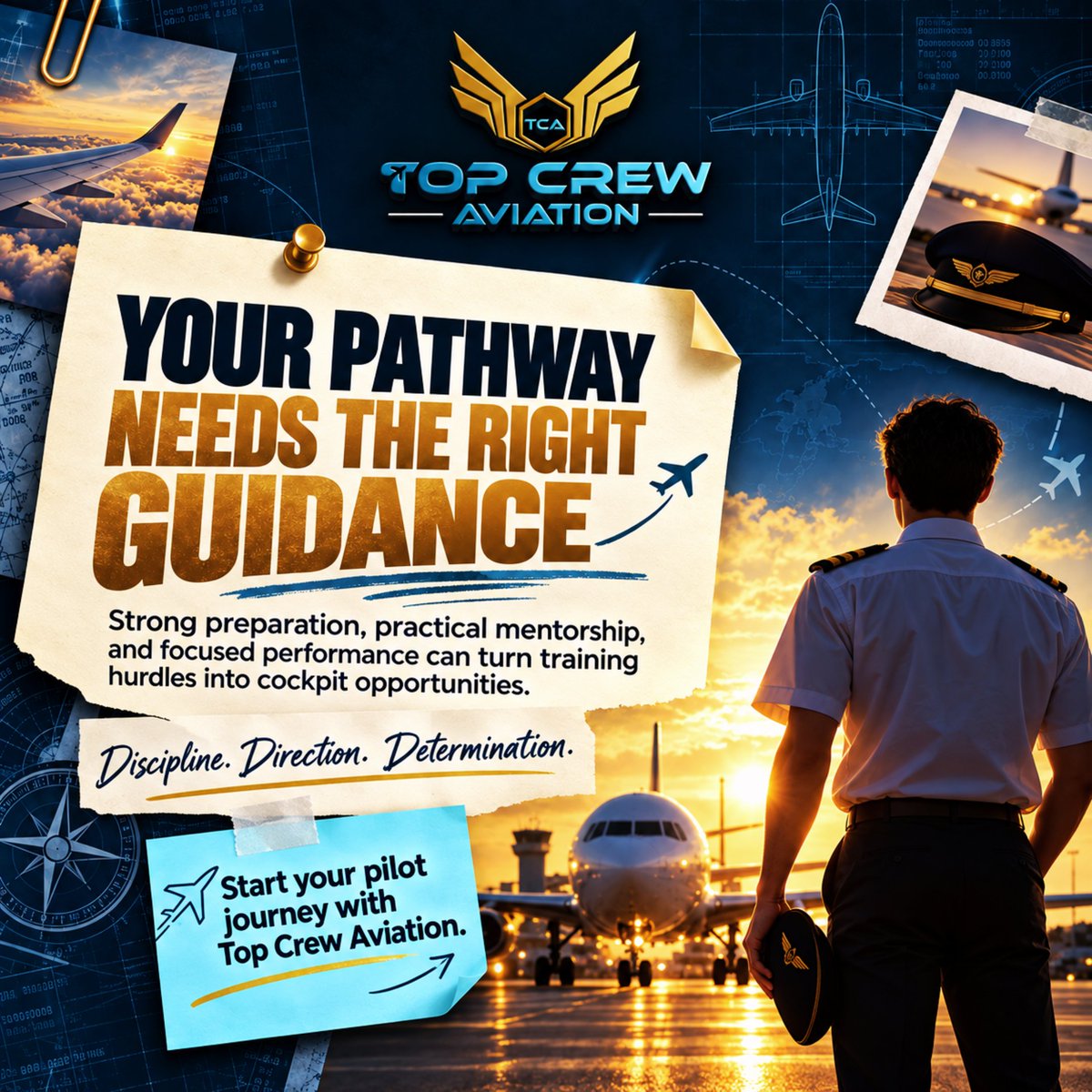 topcrewaviation's tweet photo. Pathway to the Cockpit ✈️ | Top Crew Aviation

A successful cadet journey is built through the right preparation, mentorship, and persistence. ✈️

🎯 DGCA Exam Preparation
🧠 Interview &amp; GD Readiness
👨‍✈️ Personalized Mentorship
🌍 Cadet Selection &amp; USA Flight Training https://t.co/oWwPGBQz8u