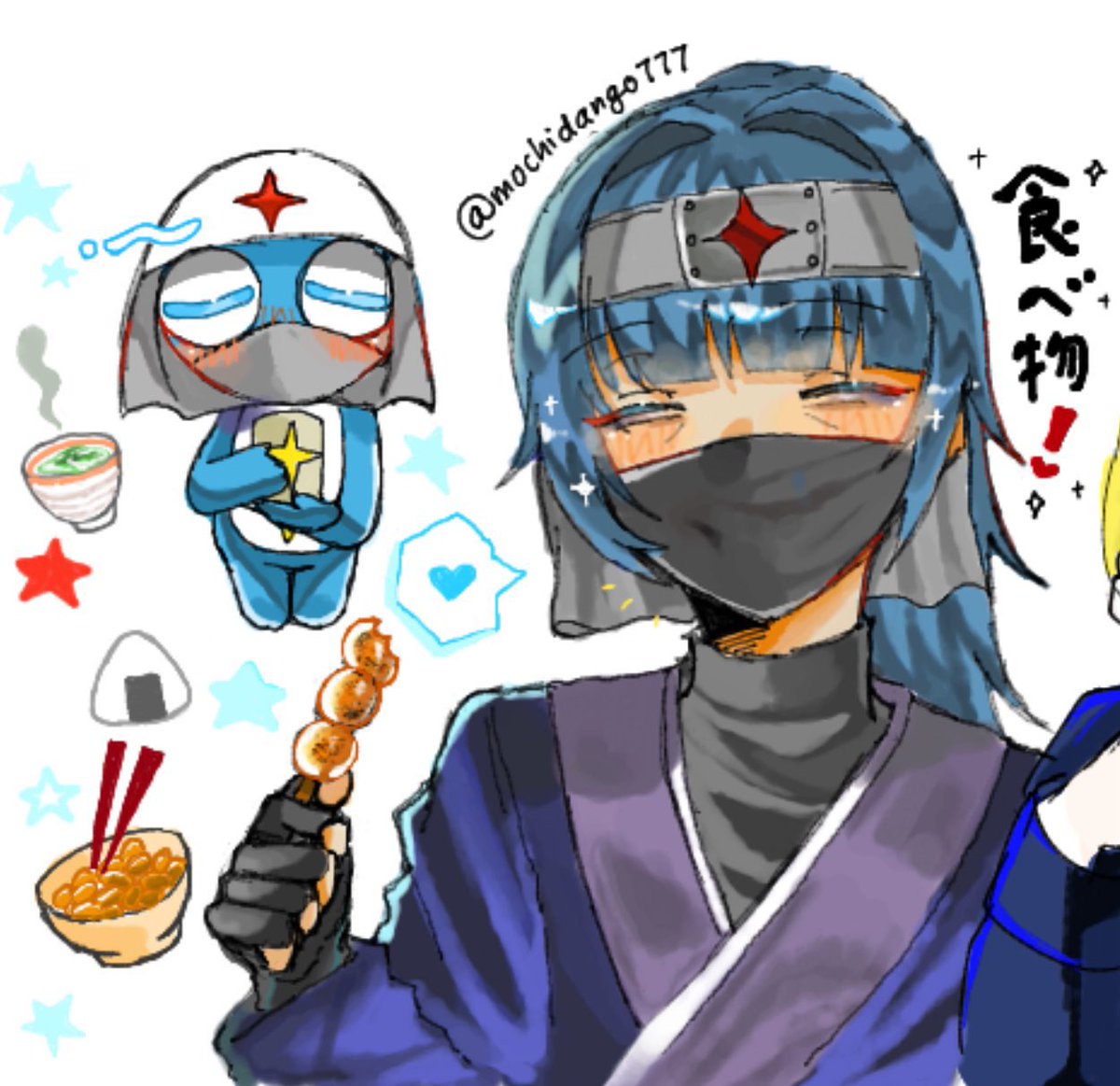 mochidango777's tweet photo. #今月描いた絵を晒そうㅤ 
めちゃくちゃお気に入りのイラスト4枚厳選！！
フレ💙💚と🐸擬人化が多い月でした〜 https://t.co/8bjLu6NuTS