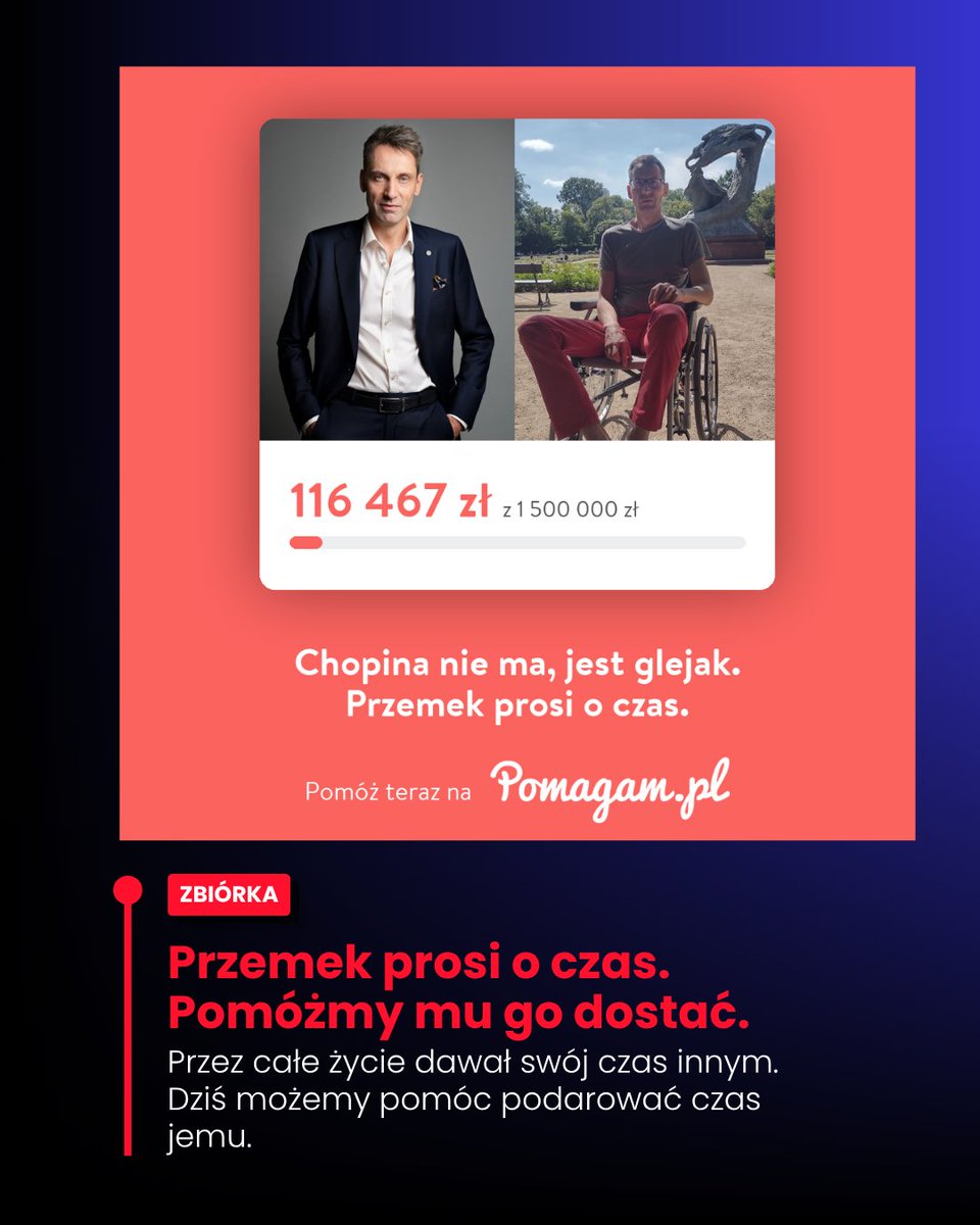 snaw_eu's tweet photo. Przemek przez całe życie dawał swój czas innym. Dziś możemy pomóc podarować czas jemu.
https://t.co/0bO82u4yuc Link do zbiórki w komentarzu pod postem. https://t.co/mt0NRoy8Vx