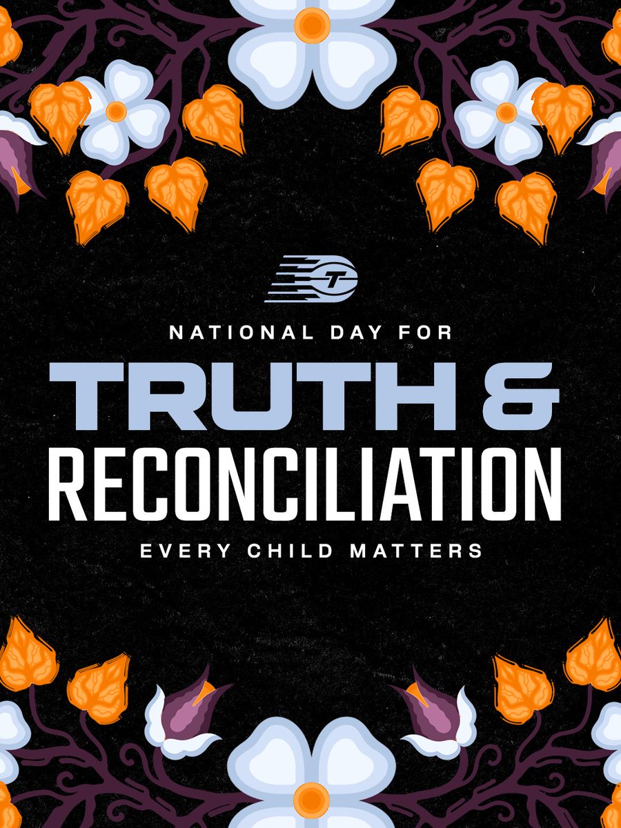 TempoBasketball's tweet photo. September 30th is National Day for Truth and Reconciliation, where we honour residential school survivors and their families, and remember the children who never returned home.

The Toronto Tempo acknowledge that we play and gather at our home arena on the traditional territory of the Mississaugas of the Credit First Nation, the Anishinaabeg, the Chippewa, the Wendat, and the Haudenosaunee peoples.

Reconciliation begins with listening, reflecting and committing to do better, and we all have a responsibility.