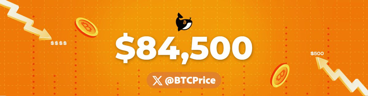 BTCPrice's tweet photo. 🔴 Bitcoin Price: $84,500 https://t.co/GISq0R6tKl
