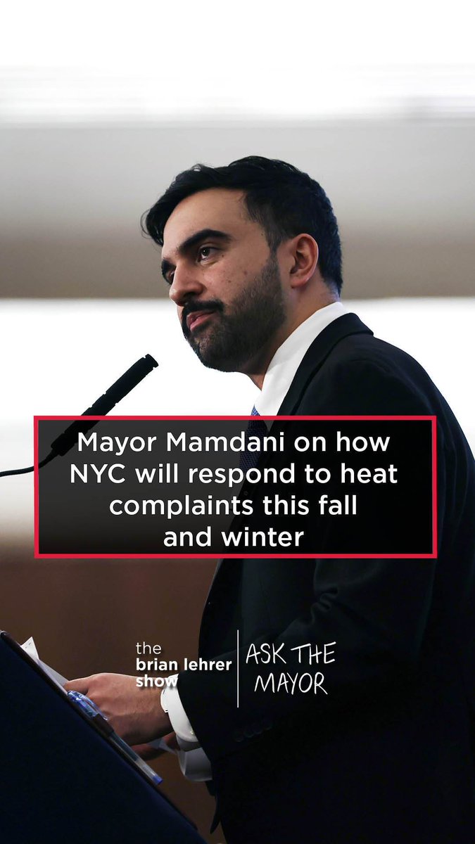 WNYC's tweet photo. On WNYC's "Ask the Mayor" segment this week, Mayor Zohran Mamdani explains how New York City plans to respond to heat complaints as the weather turns cooler. https://t.co/Khkt1OyvMO https://t.co/hLLLm7xKvx