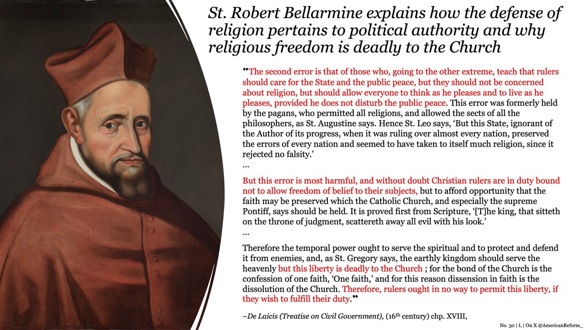 AmericanReform_'s tweet photo. If the State does not prohibit the propaganda of false religions and their members in the public, how can it protect the Catholic Church and her mission? https://t.co/F2SX2WaWuK