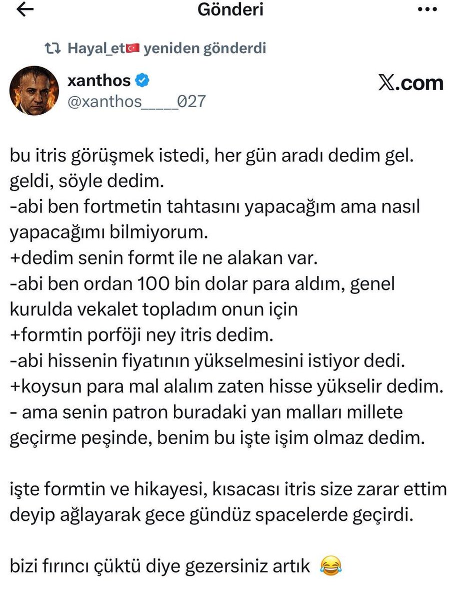 gokhan3556's tweet photo. #formt @sezennmustafa  @IDRISDISBUDAK46 a zarf içinde 100.000$ verdiniz mi, hayırdır kimin parasını kime veriyor sunuz? Cebindekiler bizden çaldıkların değil mi? 
@abakingurlek araştırın firmayı inanılmaz işler dönmüş. İnsanların emeğine bilerek çöküldü 
@spkgovtr @2727mmg2727 https://t.co/0lZQJ03oGt