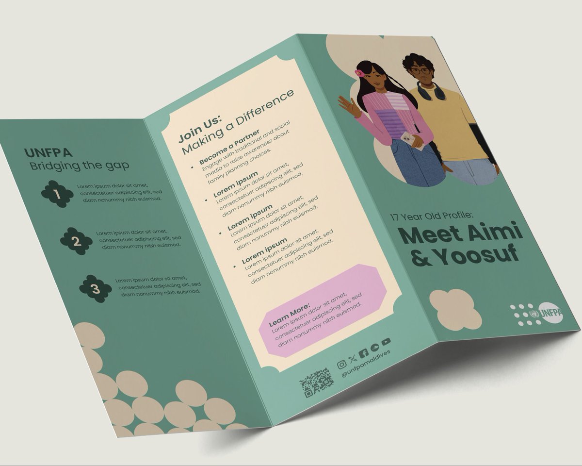 theloopcraft's tweet photo. Meet Aimi and Yoosuf

Leaflet and flyer design for UNFPA 
#layout #graphicdesign https://t.co/UlEGTt3Sek