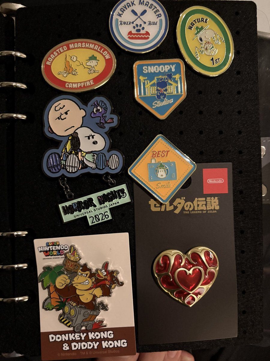 daison_pokego's tweet photo. 最近買ったピンズ、ピンバッジ達！

大阪旅行でたくさん増えたのがとても良い

本当に楽しいし、満足なのだ https://t.co/ZSUeapo7Qk