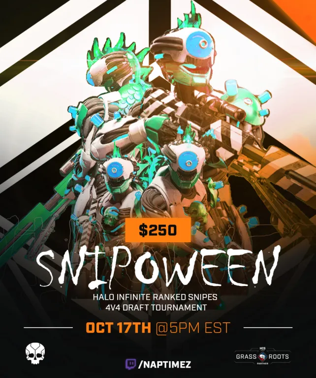SWAT_Nation's tweet photo. It's that time of the year!

Wanna snipe some pumpkins?

Sign up for our very first 4v4 Snipers draft!

🎃SNIPOWEEN!🎃

🧙‍♀️October 17th 5pm EST
🪄$250usd prizepool
🪄Sign up solo and get drafted! 
🪄https://t.co/SzyDqUtF4n https://t.co/u4JBcUjOej