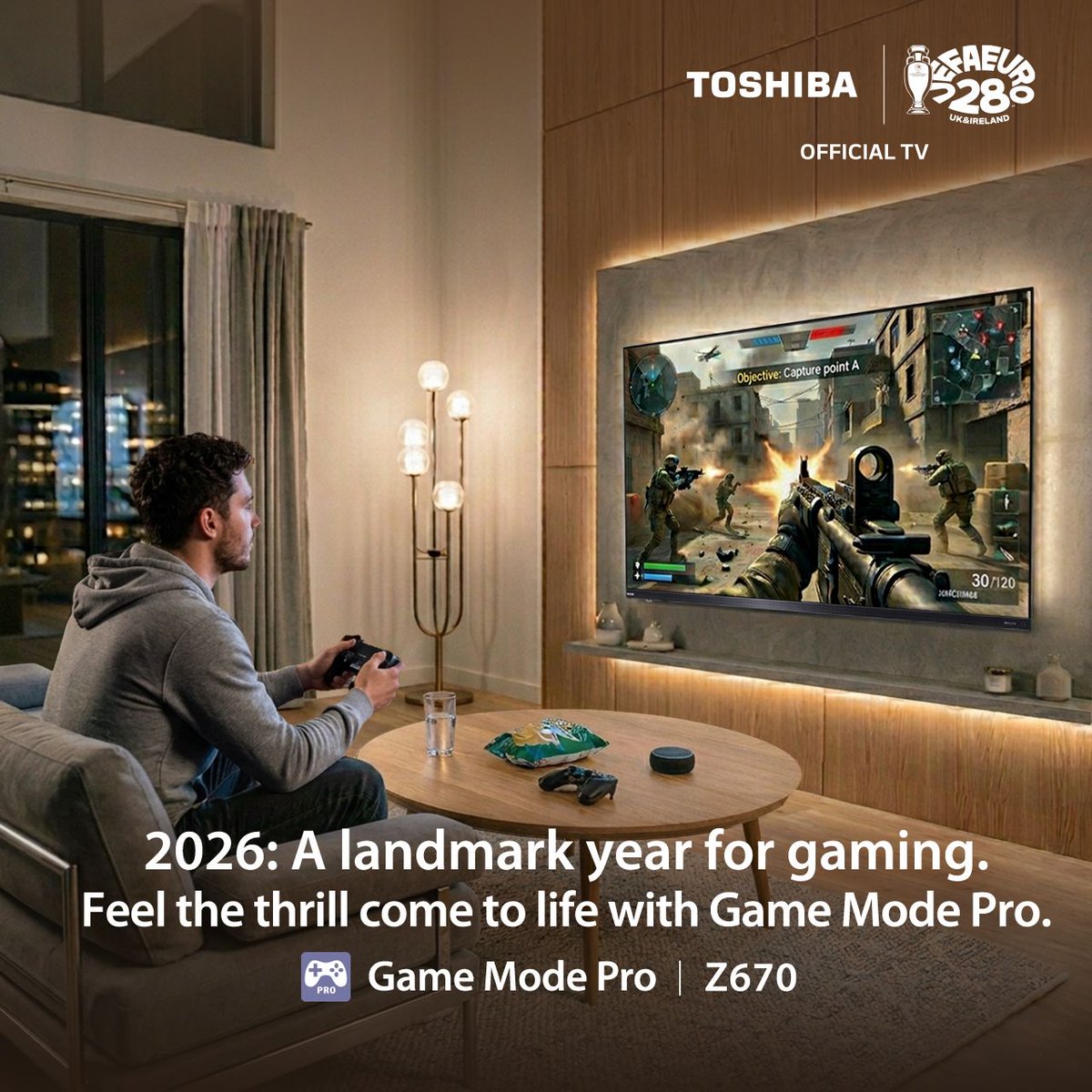 ToshibaVisualSA's tweet photo. 2026, the year of gaming. Feel the thrill come to life with Game Mode Pro.
144Hz · FreeSync · ALLM · Pro-grade color tuning—Built for gamers. Made for winners.
Toshiba TV. Play to win. Play to enjoy. 🎮 🔥
#Gaming #GamerLifestyle #PlayToWin #144HzGaming #GameModePro #GameOn https://t.co/gEscrikc3b