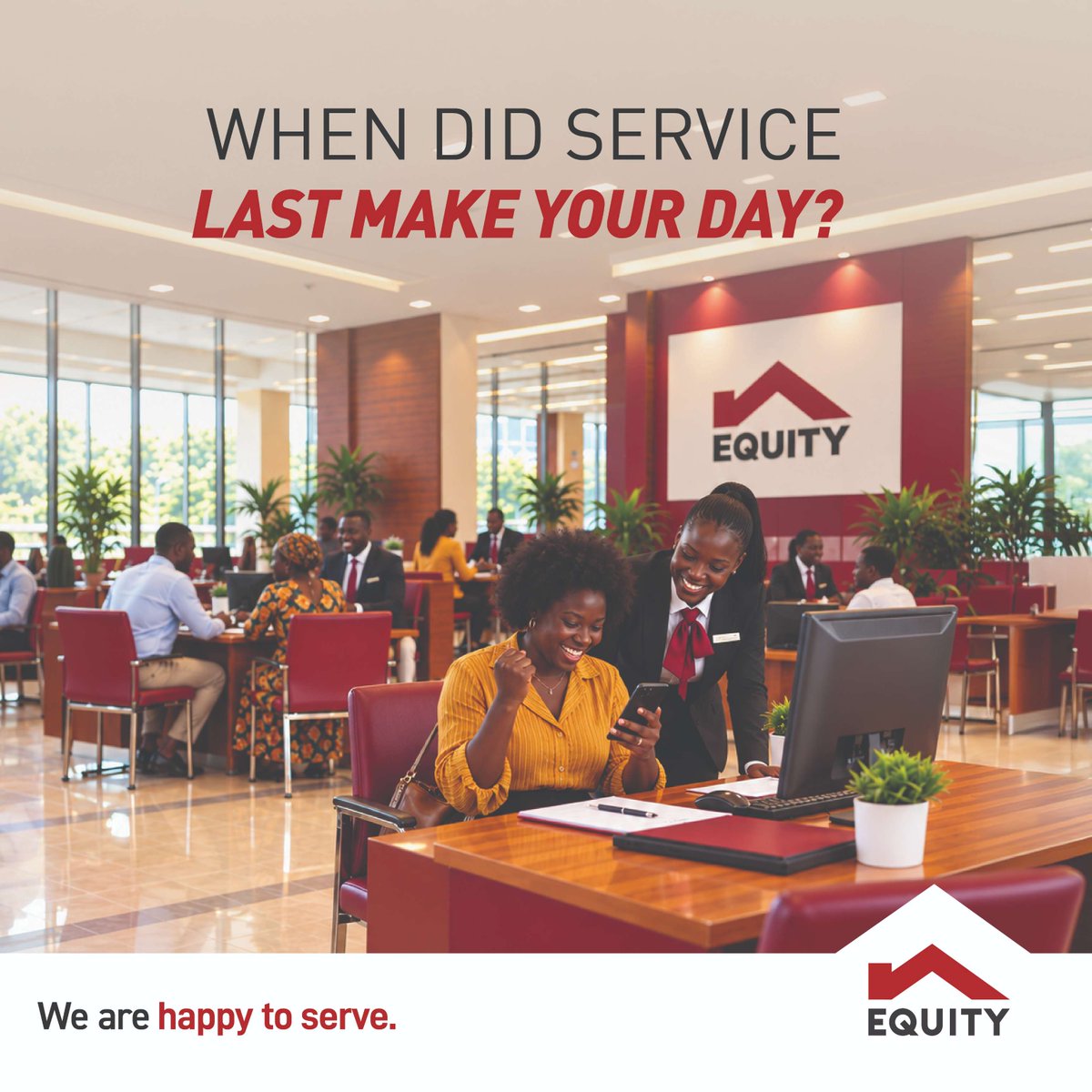 SS_EquityBank's tweet photo. Sometimes, great service is the moment someone listens closely, makes something easier or stays with you until the issue is resolved.​

When did service last make your day? Tell us about the experience in the comments.​

#CustomerServiceWeek2026 #EquityGroup https://t.co/yLjTZbePg9