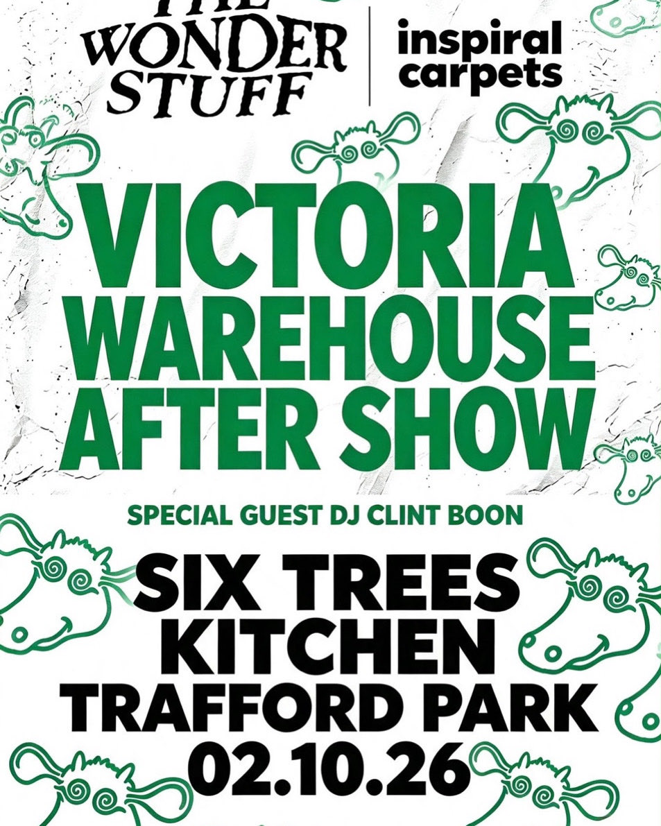 therealboon's tweet photo. Just a reminder. After this Friday’s gig with The Wonder Stuff in MCR, I’ll be DJing at the aftershow party at Six Trees Kitchen just up the road from @VicWarehouse See you there party people xxx https://t.co/9N6rGKN0j1 https://t.co/bqslIYJO54