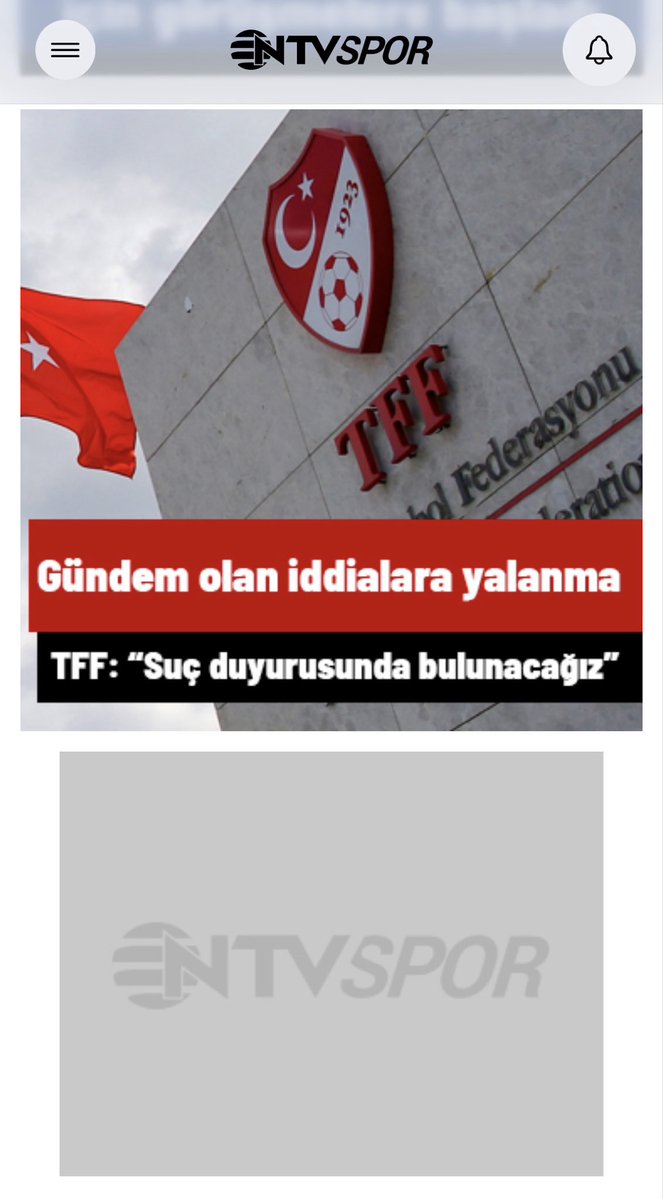 CakmaBilge's tweet photo. Tam da @ntvspor a yakışan manşet. 
@TFF_Org #TFFİSTİFA https://t.co/e6F0vosIvO