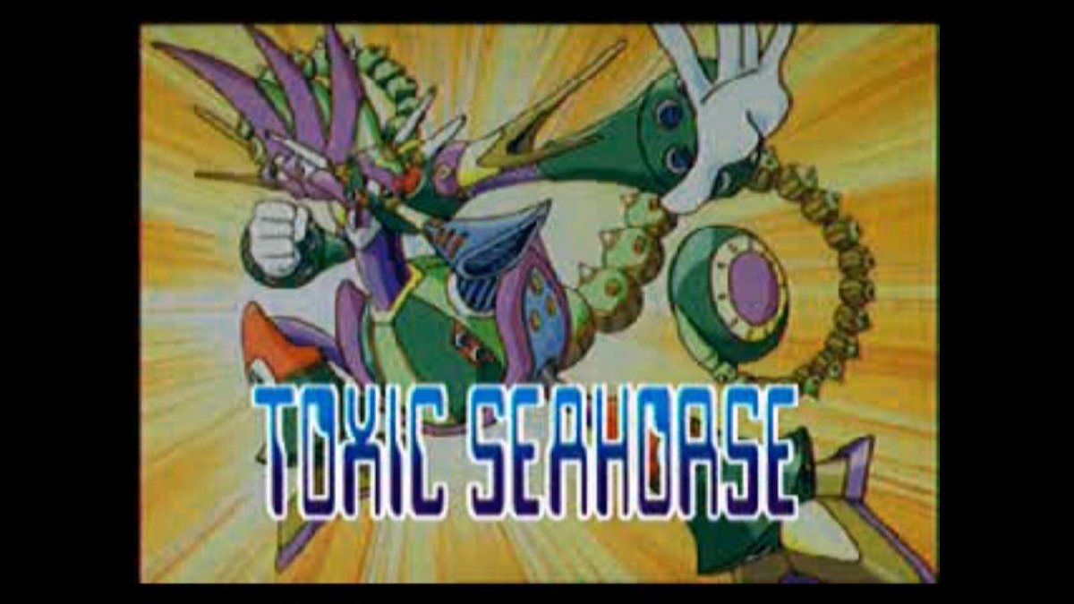 gamevillainsday's tweet photo. The villain of the day is….  Toxic Seahorse from the Mega Man X series. https://t.co/mKsnzIVHno