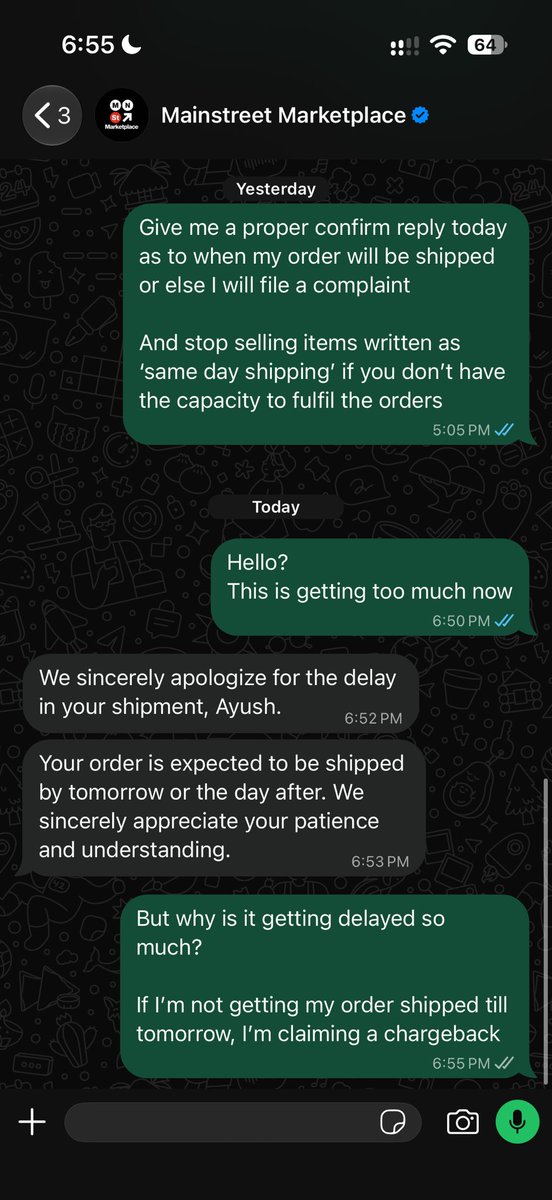 ayush_ganatra's tweet photo. 2/3
and it still isn’t shipped after 10 days of ordering.
I’ve repeatedly followed up, only to receive assurances and new timelines that weren’t met. I was eventually told the delay was because the supplier was unavailable.
After your X post on 27 June, I genuinely thought that – https://t.co/iAVzOM7E8B