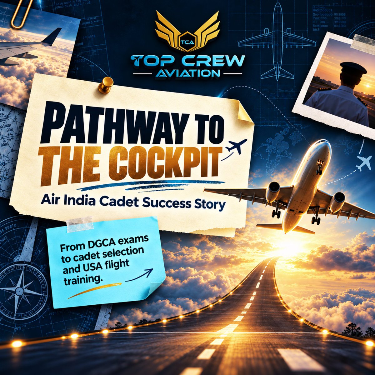 topcrewaviation's tweet photo. Pathway to the Cockpit ✈️ | Top Crew Aviation

A successful cadet journey is built through the right preparation, mentorship, and persistence. ✈️

🎯 DGCA Exam Preparation
🧠 Interview &amp; GD Readiness
👨‍✈️ Personalized Mentorship
🌍 Cadet Selection &amp; USA Flight Training https://t.co/oWwPGBQz8u