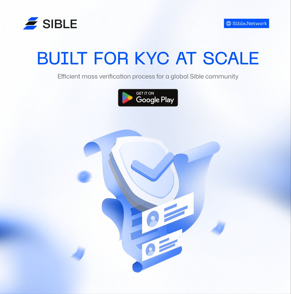 SibleNetworkAI's tweet photo. Global KYC verification will be introduced soon as part of Sible’s on-chain migration process, enabling eligible balances to move into Sible wallets.

Our approach is being designed for fast verification at scale, allowing KYC to be applied across a large user base without turning verification into a months-long waiting process.

We believe KYC should be a gateway to migration and not a waiting room where users wait in vain days after days.

When the time comes, our goal is simple. We verify efficiently, migrate eligible users, and keep the network moving.

#SibleAI #SIBLE #SibleNetwork