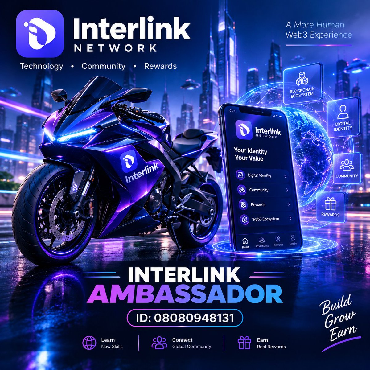 Shamwilu7a's tweet photo. 🏍️⚡ The future is moving fast.

Exploring the power of InterLink — technology, community, digital identity, and rewards — while growing as an InterLink Ambassador.

Learning. Connecting. Building. 🚀💜

ID: 08080948131

#interlink #ITL #ITLG #ITLX https://t.co/Co2hSTo9mO