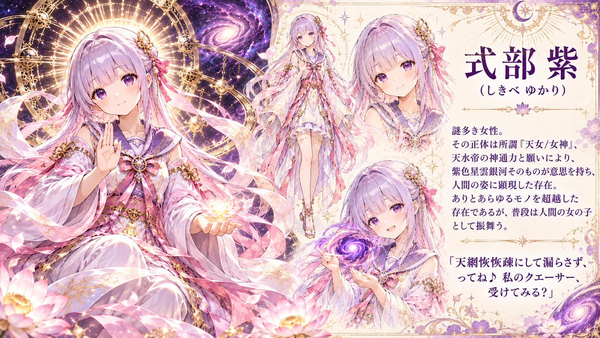 NT_QQQ's tweet photo. キャラクター紹介まとめ②

#オリキャラ_少納言清 (しょうの ことせ)
#オリキャラ_式部紫 (しきべ ゆかり)
#オリキャラ_斧野湖町 (おのの こまち)
#オリキャラ_朱脇ませり (しゅわき ませり) https://t.co/iB9pCO6MTi