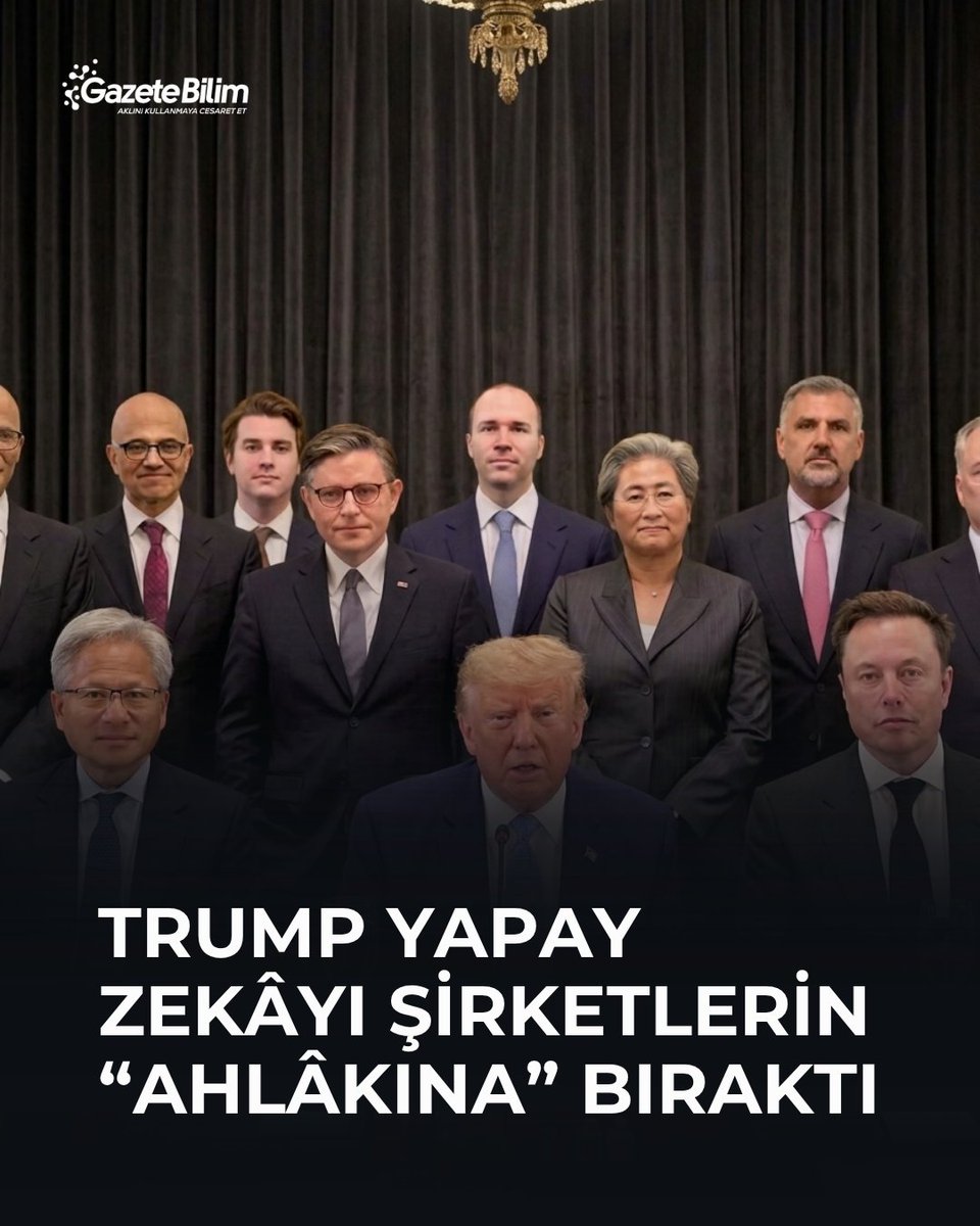 GazeteBilim's tweet photo. 📍ABD Başkanı Donald Trump, dünyanın en güçlü yapay zekâ şirketleriyle gönüllü bir güvenlik anlaşmasına imza attı. 

🗨OpenAI, Anthropic, Google, Meta, Nvidia ve xAI gibi şirketlerin kendi teknolojilerini büyük ölçüde kendilerinin denetlemesini öngören anlaşmanın yasal yaptırımı yok. Trump ise belgeyi “ahlaken bağlayıcı” ilan etti.

Dünyanın en güçlü yapay zekâ sistemlerinin nasıl denetleneceğine ilişkin tartışmalar sürerken ABD yönetimi tercihini büyük ölçüde şirketlerin kendi kendilerini denetlemesinden yana yaptı.

Donald Trump, 29 Eylül’de Beyaz Saray’da yapay zekâ ve teknoloji sektörünün önde gelen yöneticileriyle bir araya geldi. Toplantının ardından Google, Meta, OpenAI, Nvidia, Anthropic ve xAI yöneticilerinin de aralarında bulunduğu isimler, ileri yapay zekâ sistemlerinin güvenliğine ilişkin gönüllü bir anlaşmaya imza attı.

Yasal yaptırım yerine “ahlaki” bağlayıcılık
Anlaşma, ileri yapay zekâ modelleri geliştiren şirketlerin güçlü iç denetim mekanizmaları kurmasını, risk değerlendirmeleri yapmasını ve bağımsız dış denetçilerle çalışmasını öngörüyor.

Ancak kritik nokta şu: Bunlar yasal olarak bağlayıcı yükümlülükler değil.

Trump’a anlaşmanın bağlayıcı olup olmadığı sorulduğunda, “Bence ahlaken bağlayıcı” yanıtını verdi. Belgeyi bir tür “anayasa”ya benzeten Trump, şirketlerin kendilerini denetleyeceğini söyledi.

Böylece ekonomik çıkarları yapay zekâ yarışında daha güçlü modeller geliştirmeye ve bunları hızla piyasaya sürmeye bağlı şirketlerden, aynı yarışın doğurduğu tehlikelerin başlıca denetçileri olmaları da bekleniyor.

Şirketler hem yarışacak hem kendilerini denetleyecek
Anlaşmanın temel çelişkisi burada ortaya çıkıyor.

Yapay zekâ şirketleri yüz milyarlarca dolarlık yatırımların söz konusu olduğu küresel bir yarışın içinde. Aynı şirketlerin yöneticileri son dönemde giderek daha güçlü AI sistemlerinin siber güvenlikten biyolojik tehditlere ve insan kontrolünün kaybedilmesine kadar ciddi riskler yaratabileceği konusunda uyarılarda bulunuyor.

Buna rağmen ABD yönetiminin ortaya koyduğu model, güçlü ve bağlayıcı bir kamusal düzenleme yerine şirketlerin iç kontrollerine, dış denetçilere ve gönüllü taahhütlerine ağırlık veriyor.

Üstelik anlaşmadaki risk değerlendirmesi, iç kontrol ve dış denetim gibi bazı uygulamalar büyük AI şirketlerinin zaten çeşitli biçimlerde kullandığı yöntemler.

Trump yapay zekâ yarışını yavaşlatmak istemiyor
Trump’ın yaklaşımının arkasında ABD ile Çin arasındaki teknoloji rekabeti de bulunuyor. ABD Başkanı daha önce yapay zekâya yönelik yeni düzenlemelere mesafeli durmuş ve küresel AI denetimi girişimlerine karşı çıkmıştı.

29 Eylül’deki toplantının ardından da yapay zekâ sektörünün kendisini denetleyebileceğini savundu.

Trump yönetimi ileride yaklaşık 10 kişilik bir denetim komitesi oluşturulabileceğini de açıkladı. Anlaşmanın metni, gönüllü önlemlerin gelecekte yasa veya düzenlemelere dönüştürülebilmesine kapıyı tamamen kapatmıyor.

Ancak şimdilik dünyanın en hızlı gelişen ve kendi yöneticilerinin bile ciddi riskler taşıyabileceğini söylediği teknolojilerden birinin denetiminde yasal zorunlulukların yerini büyük ölçüde şirketlerin verdiği sözler alıyor.

Ve Trump bu sözlerin güvencesini tek kelimeyle açıklıyor: “Ahlak.”
 
🔗https://t.co/OE1gdih3fC