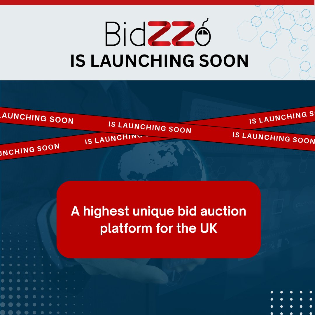 BidZZoOfficial's tweet photo. BidZZo is launching soon — a highest unique bid auction platform for UK adults aged 18+.
 
Electronics, online and high-street vouchers, and more are planned.
 
Register your interest at https://t.co/MONvVJKlse.

#BidZZo #LaunchingSoon #OnlineAuctions #UKBusiness #Bidding https://t.co/YnslnY5IkP