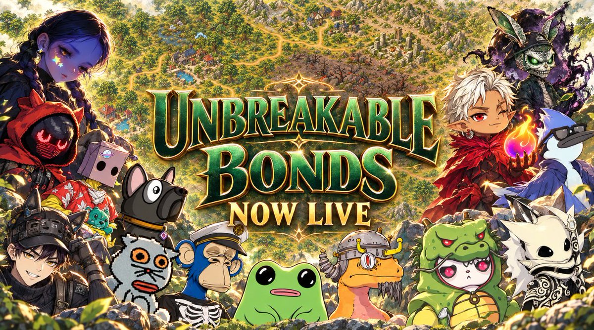 valhistgame's tweet photo. Unbreakable Bonds is live!

   This is my biggest game yet, where you’ll dive into a multiverse of characters from Twitter. The game itself is a mix of a board game and a roguelike. Build your team, complete quests, and defeat monsters - to win, you need to earn 20 victory points!

   https://t.co/tkFzFXol6v

   The initial prize pool is $1,103 and will be increased by the amount that people don’t win in the game. The game is designed to return 105% of the funds with normal play, but if people don’t win - they will get all the funds back through the leaderboard

   You can get onto the leaderboard by finding treasure maps from blue quests. Treasure maps are counted if you find the map and successfully complete the run!

   There are 370 characters in the game - not just 370 characters on the map, but playable characters with animations, abilities, and quests. I hope you enjoy the game
